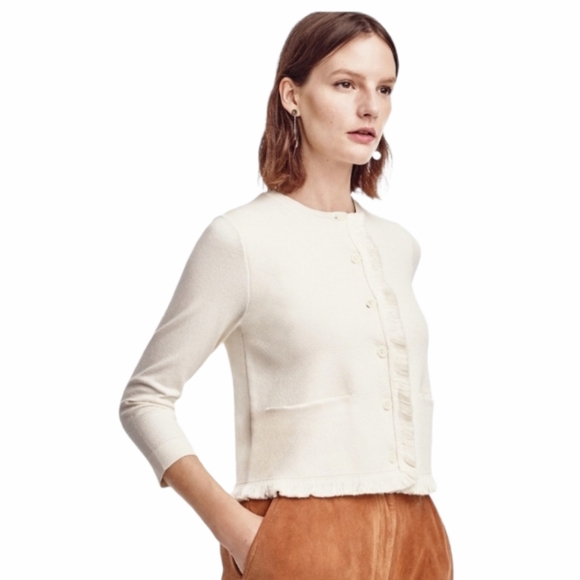 ann taylor fringe sweater